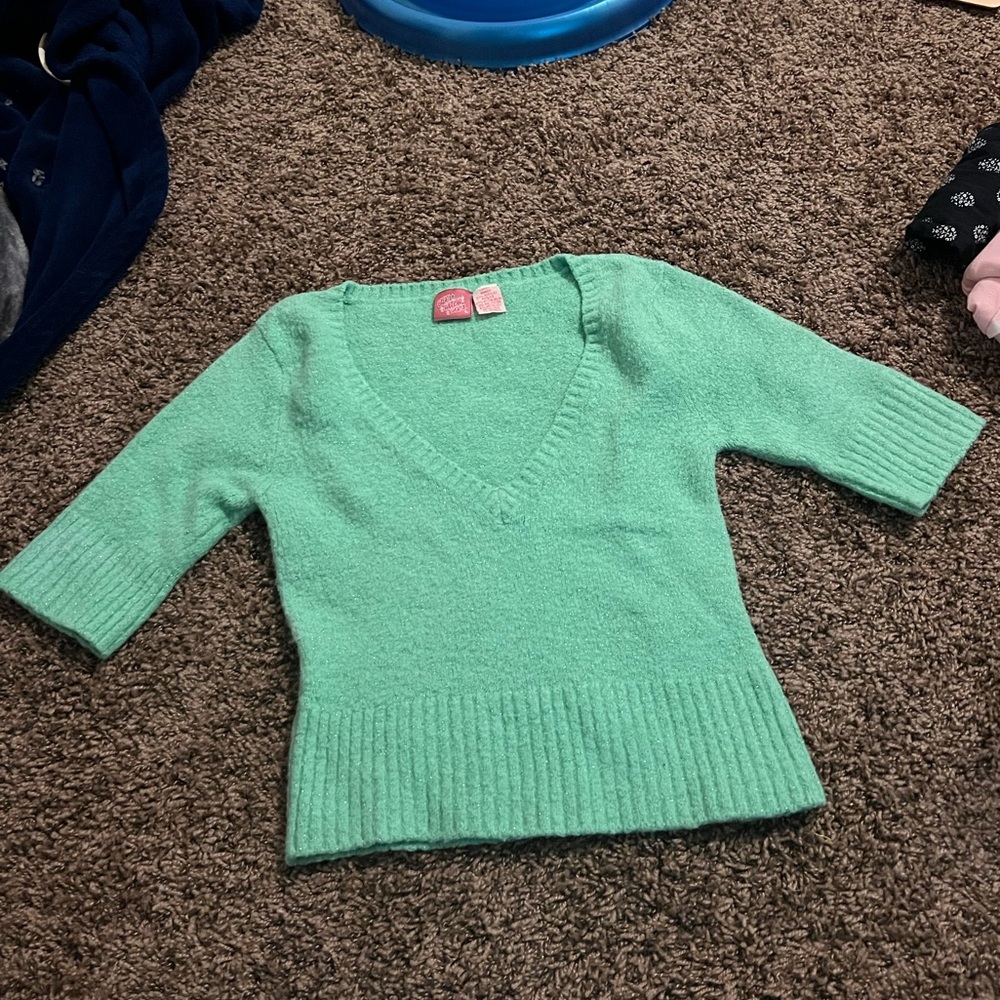 Teal sweater